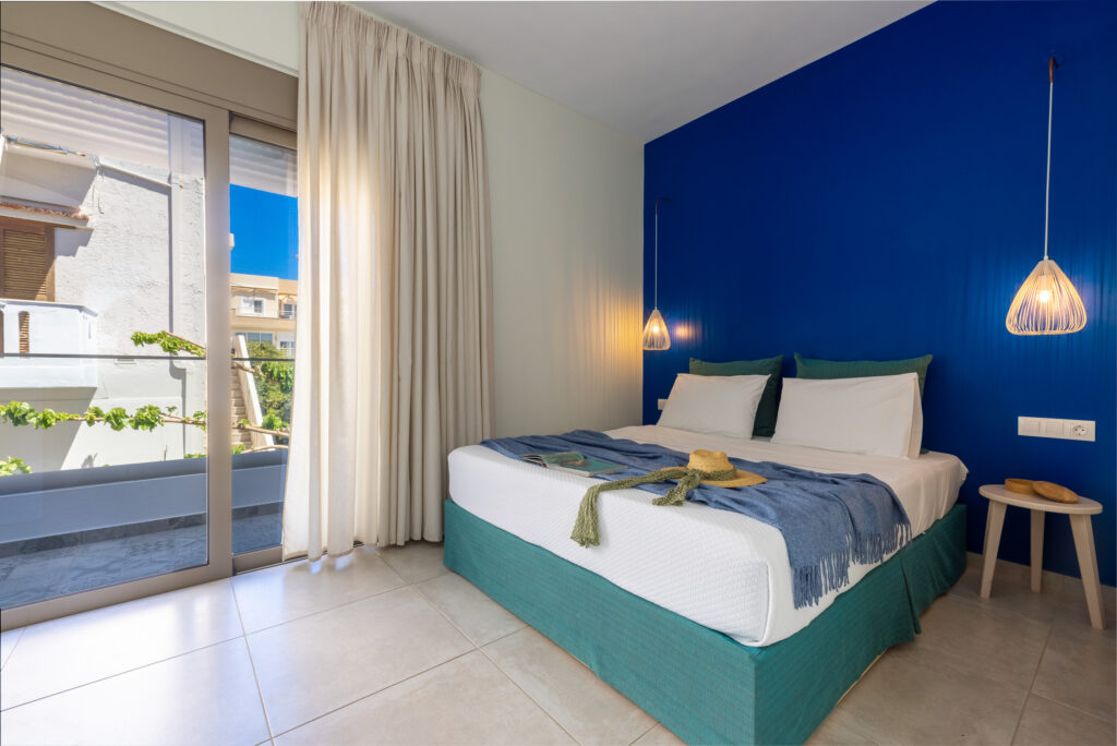 Modern Queen room . Comfy room at the seaside of paleochora , in Pachia Ammos Crete-Chania.